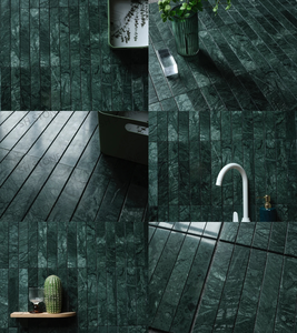 Sh đá tùy chỉnh đá cẩm thạch tự nhiên khảm trang trí nền Guatemala màu xanh lá cây bằng tia nước hồ bơi đá cẩm thạch thiết kế gạch khảm - Product Image 5