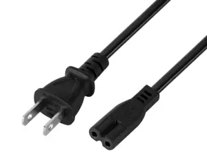 PSE Approved Japan 2 Pin AC Power Cord Power Cable Japan Plug 2 Prong Japanese Power Cable 0.75mm2