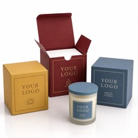 Boîtes d'emballage de luxe personnalisées en papier pour bougies, boîte cadeau avec logo personnalisé pour pots de bougies, bougies parfumées, emballage de vente au détail