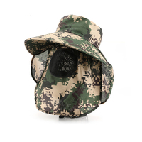 Chapeau de soleil camouflage avec protection intégrée pour le visage, chapeau de pêcheur pour femmes, idéal pour l'alpinisme, la pêche et la protection solaire