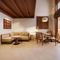 Meubles d'hôtel en bois de style moderne personnalisables 5 étoiles, ensemble de lit en bois de luxe pour hall et chambre d'hôtel, idéal pour projets hôteliers