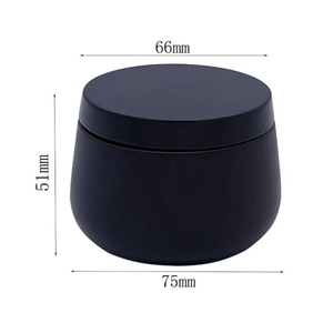 Customized Logo Decorative 4 oz Eco-Friendly Food Grade <b>Metal</b> Candle Tins Jars <b>Box</b> Making Small Cover White Red Black for Sugar - Product Image 2