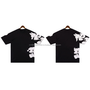 T-shirts pour femmes en coton 100% tricoté, style denim imprimé, design original vintage, style tendance, vêtements pour hommes - Product Image 6