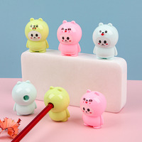 Y624 Vente en gros de taille-crayons mécaniques en plastique miniatures mignons avec forme de dessin animé kawaii pour la papeterie scolaire et les cadeaux pour enfants