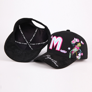 Gorras <span class=keywords><strong>de</strong></span> Béisbol Personalizadas al por Mayor, Bordadas en 3D, <span class=keywords><strong>de</strong></span> Algodón Negro, Estructuradas, Estilo Y2K, Hip Hop, Ajustables - Product Image 1