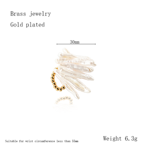 Anello di perle a forma speciale in avorio bianco alla moda per feste di nozze e regali - Product Image 6