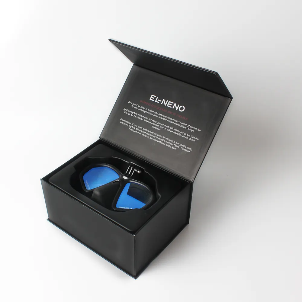 Benzersiz tasarım sıcak satış özel Logo yüzücü gözlükleri ambalaj manyetik hediye kutusu