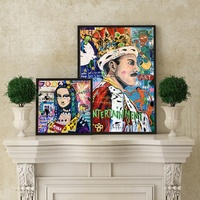 Art mural moderne et amusant pour le salon, image d'art graffiti, impression d'art, peinture pour la décoration de la maison