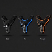 Support de caméra pour mentonnière de casque de moto, réglable sur 3 points, en silicone antidérapant, ABS léger 45g, support de caméra d'action pour mentonnière de casque