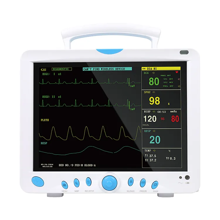 CONTEC-monitor multiparámetro para pacientes, pantalla TFT de 12,1 pulgadas, calidad mejorada, CMS9000