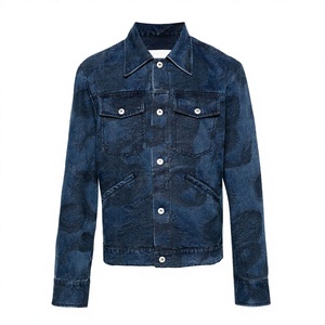 Chaqueta de Mezclilla para Hombre de Estilo Único, Chaqueta de Mezclilla de Color Sólido para Hombre, Chaqueta de Mezclilla para Hombre en Stock - Product Image 1