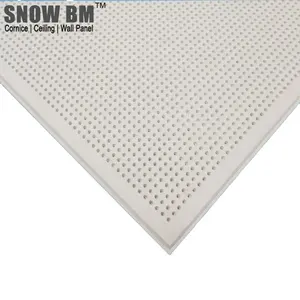 SNOW-hermoso tablero de techo de yeso blanco, decoración interior, BM 60x60