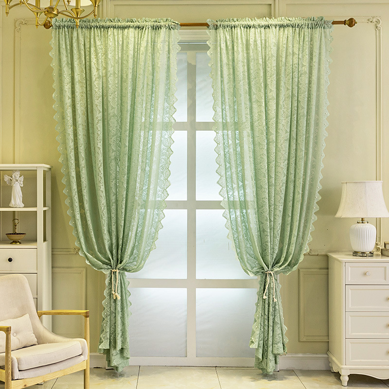 Yaland Cortinas De Encaje, Cortas, Estilo Rural Bistrovisillos Con Ojales, Cortinas Para Ventana O Puerta Con Patrón De Flores, Bellamente Decoradas (ancho X Alto 150 X 50 Cm), Color Blanco