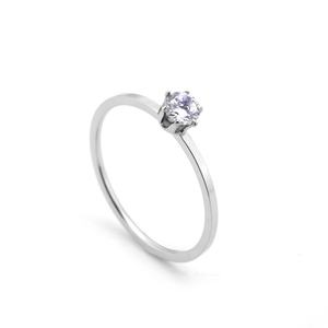 แหวนเพชรดีไซน์แฟชั่นใหม่ สแตนเลสชุบเงิน สำหรับเป็นของขวัญชั้นสูง สำหรับงานแต่งงาน - Product Image 2