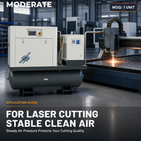 Compresseur d'air à vis combiné mini 4-en-1 en gros pour découpe laser, OEM ODM, direct usine, avec CE ISO