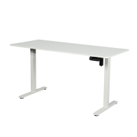 Bureau informatique rétractable en fer, hauteur réglable, type assis, avec moteur unique, bureau électrique à levage assis-debout