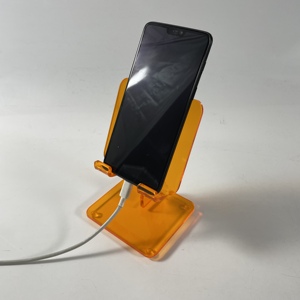 Premium <b>Foldable</b> Custom Logo Acrylic Phone Display Stand Portable Clear Rack for Storage - Product Image 6