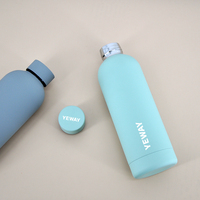 Bouteille d'eau réutilisable écologique Yeway, vente directe, bouteille d'eau en acier inoxydable à double paroi, personnalisée, pour le yoga et le sport