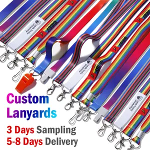 Lanyard Manufacturer Free Sample Promotional Cheap Custom Polyester Lanyard Neck Lanyard With Logo