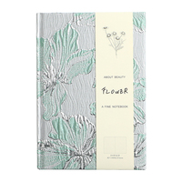 Carnet de notes en tissu doux avec intercalaire en éponge à fleurs en dentelle jacquard A6 B6, joli journal avec couverture rigide pour cadeau