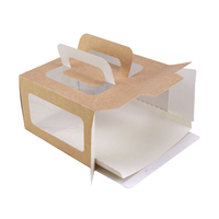 Boîte d'emballage pour gâteaux et desserts en carton alimentaire personnalisée, vente en gros d'usine, avec fenêtre