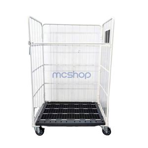 <span class=keywords><strong>Cage</strong></span> à mailles en plastique Conteneur logistique pliable en acier avec roulettes - Product Image 1