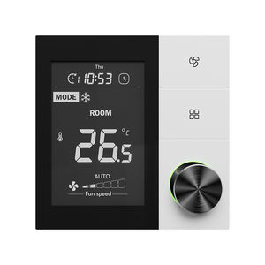 2025 nouveau bouton tactile AC220V EC0-10V 2/4 tuyaux 3 thermostats de bobine de ventilateur numérique à vitesse de ventilateur - Product Image 1