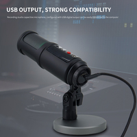 Gooermi Microphone à condensateur USB Microphone professionnel pour podcast Microphone d'enregistrement de studio Microphone de jeu RVB