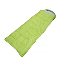 Sac de couchage simple imperméable et coupe-vent à capuche vert herbe pour camping enveloppe sacs de couchage