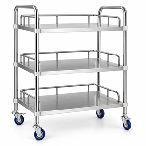 Carrito de Cirugía Menor de Acero Inoxidable para Instrumentos de Quirófano y Suministros Clínicos - Product Image 3