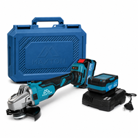 Meuleuse d'angle sans fil sans balais MAXTON MT9100-4 125 mm avec batterie 4,0 Ah et interrupteur à gâchette pour polissage industriel et usage général DIY