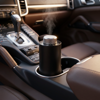 Diffuseur d'arômes de voiture intelligent portable, démarrage/arrêt automatique, sans eau, anti-fuite, nébuliseur d'huiles essentielles en aluminium avec 4 modes de diffusion