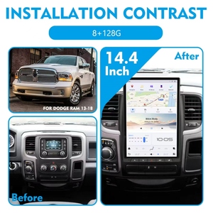 Navihua - Unidad Principal Estéreo para Automóvil con Pantalla Vertical, Reproductor Multimedia, Android 13, Navegador y Video para Dodge RAM 1500 2013-2018 - Product Image 5