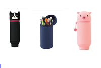 Kotak Pensil Logam Lucu Berwajah Hewan, Kapasitas Besar, Warna Dapat Disesuaikan, Model 3D, Tempat Pensil Berdiri untuk Anak Sekolah Perempuan