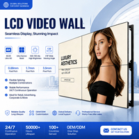 Pantalla LCD para Monitoreo de Seguridad en Sala de Control, Video Wall de 0.88mm, 1.7mm, 3.5mm, Empalme sin Costuras, 2K y 4K UHD, Panel IPS de 49 Pulgadas para Pantalla 2.1