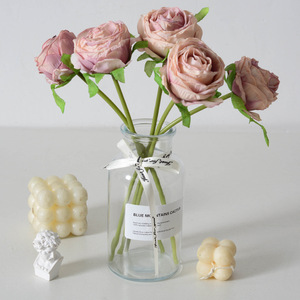 Rosas de Venta caliente, rosas quemadas artificiales, rosas quemadas de <span class=keywords><strong>seda</strong></span>, rosas quemadas para decoraciones de boda - Product Image 5