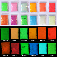 Poudre de paillettes lumineuse, paillettes holographiques brillantes dans le noir, pigment fluorescent, art des ongles, PET durable, taille personnalisée, décoration DIY