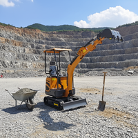 Mini-excavatrice compacte sur chenilles, moteur Kama, composants hydrauliques POCLAIN, lame de bulldozer, petite pelle pour travaux agricoles et de construction, garantie 1 an