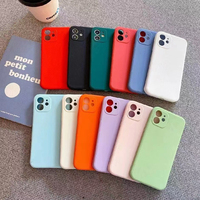 Étui pour téléphone portable mat couleur bonbon pour iPhone 14 13 12 11 Pro Max étui souple en TPU avec protection de caméra pour iPhone 15 16 Pro Max
