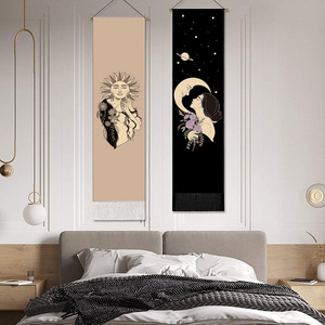 Bohème Lune Phase Tissé Vertical <span class=keywords><strong>Tapisserie</strong></span> Tissu Couverture Jacquard Tenture Murale Pour Chambre Esthétique - Product Image 2
