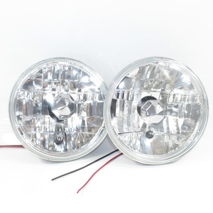 5-3/4 Crystal Clear Halogen Hi Beam <span class=keywords><strong>Headlight</strong></span> 60W 6000K Bombilla con conectores de cables Nueva condición Faro de plástico - Product Image 1