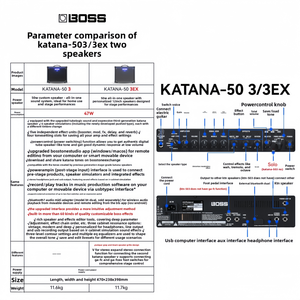 Haut-parleur de guitare BOSS Roland KATANA-50 Gen3ex pour guitare électrique et basse - Product Image 5
