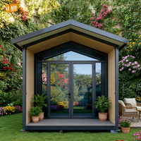 Maison conteneur préfabriquée à grain de bois en promotion, bureau conteneur modulaire mobile, structure en acier extensible, bâtiment de dortoir et de magasin