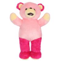 Ours en peluche rose bicolore doux et moelleux, avec bouche ouverte, adorable jouet en peluche coloré pour enfants, décoration de fête de la Saint-Valentin