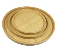 Set Nampan Sajian Ramah Lingkungan 3 Buah dari Bambu untuk Dapur