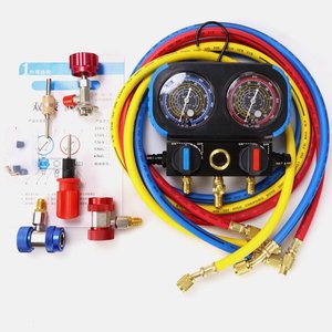 Electric Brass <strong>HVAC</strong> Air Conditioning Refrigeration Kit R32 R410a R134a Ball Valve Manifold Instrument Group Car <strong>Repair</strong> 1.2 M - Product Image 1