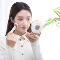 Miroir de Maquillage Portable de Voyage, Outil Cosmétique, Miroir Grossissant Pliable à Double Poche, Petit Miroir de Maquillage à Main