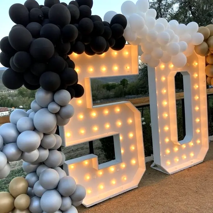 Letras luzes para decoração de parede, letras de marquee, neon, decoração de mesa para casa e natal, festa de aniversário