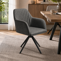 Chaises d'appoint pivotantes minimalistes en tissu rembourré pour salon, restaurant, hôtel, bar à domicile