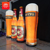 Conception de bouteilles de vin gonflables personnalisées boîte géante publicité tasses à bière gonflables à led avec logo marque pour événements